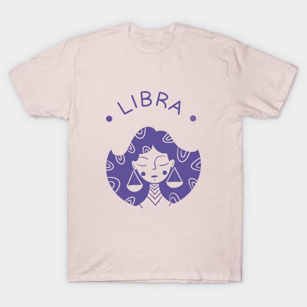 Libra zodiac girl T-Shirt by eternalshadeart